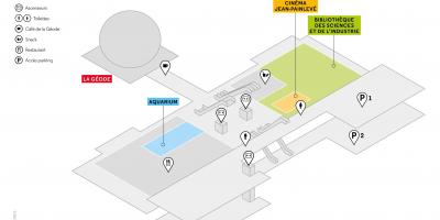 Mapa Cité des Sciences et de l ' Industrie Úroveň -2